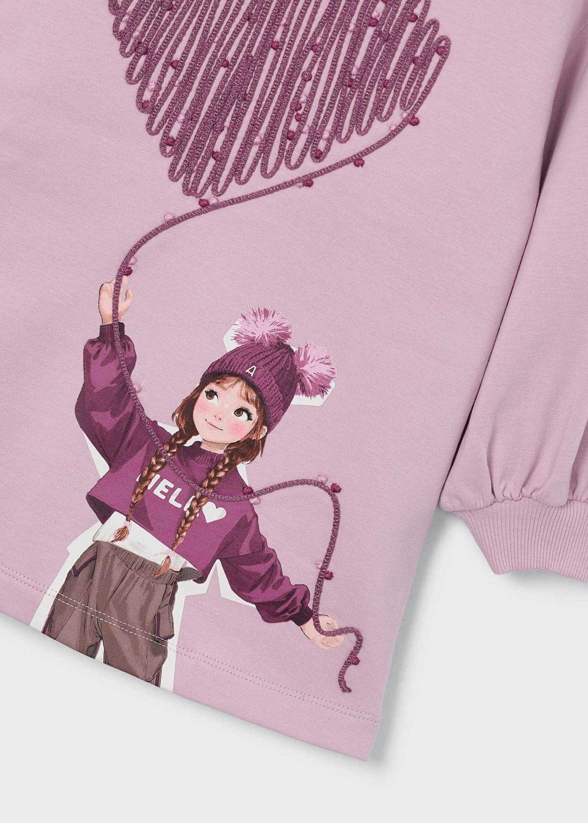 Vestito felpa serigrafia bambina