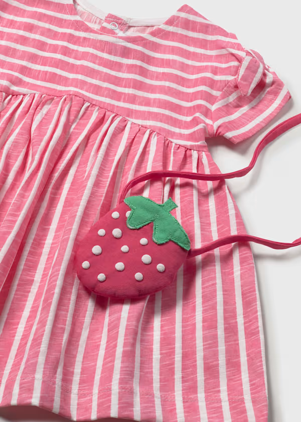 Vestito stampato con borsa neonata