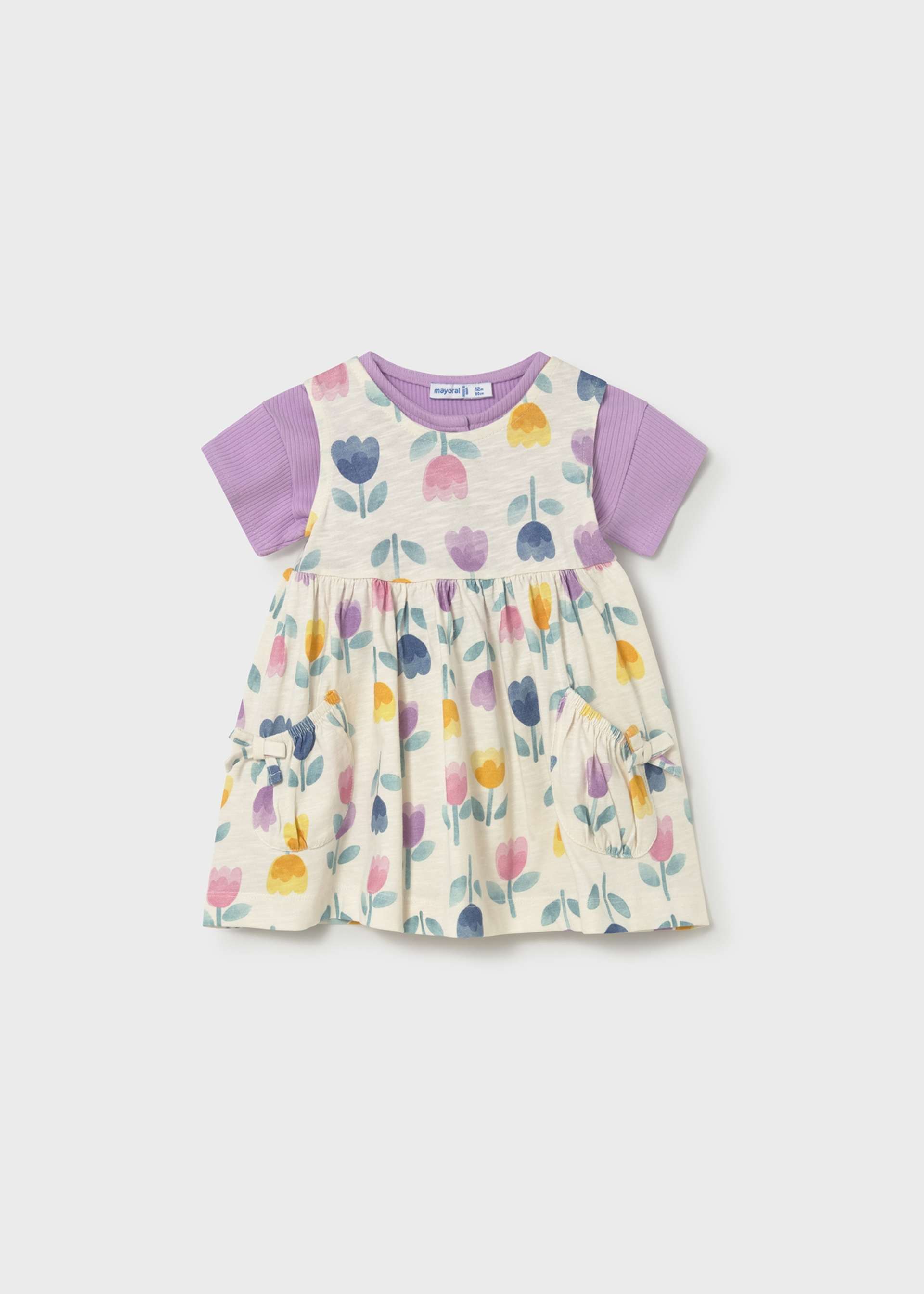 Vestito stampato con giacchetta neonata