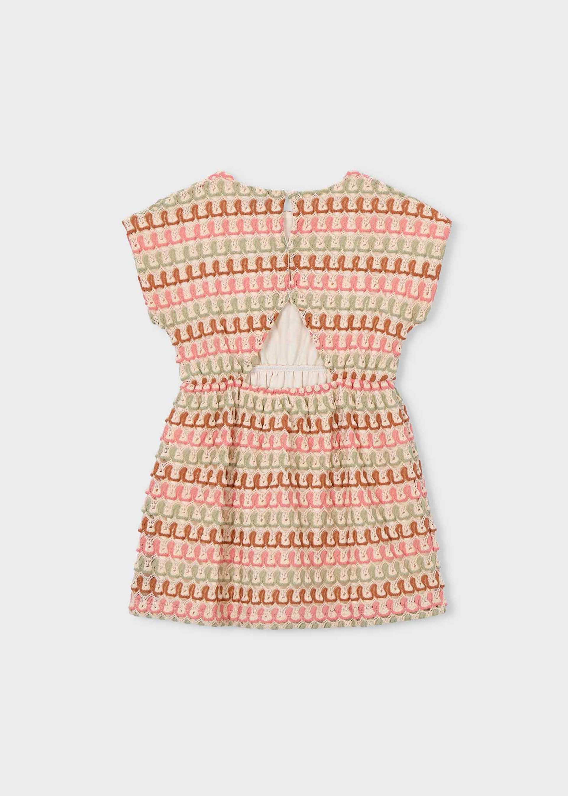 Vestito uncinetto multicolor bambina