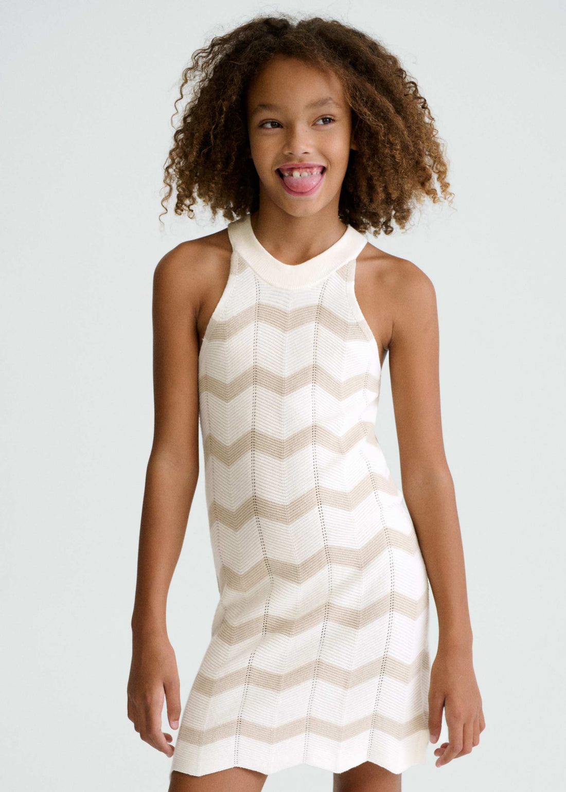 Vestito zig zag ragazza